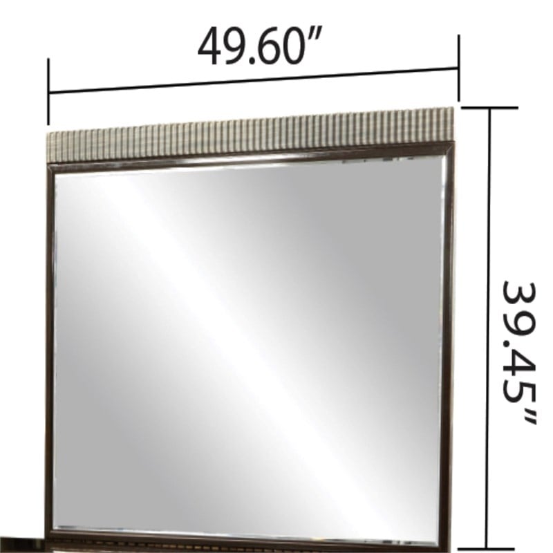 Dunhill Modern Style Mirror Made with Wood in Brown(NO DRESSER)