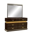 Dunhill Modern Style Mirror Made with Wood in Brown(NO DRESSER)