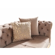 Julia Gold Detailed Tufted Upholstery Sectional made with Wood In Taupe