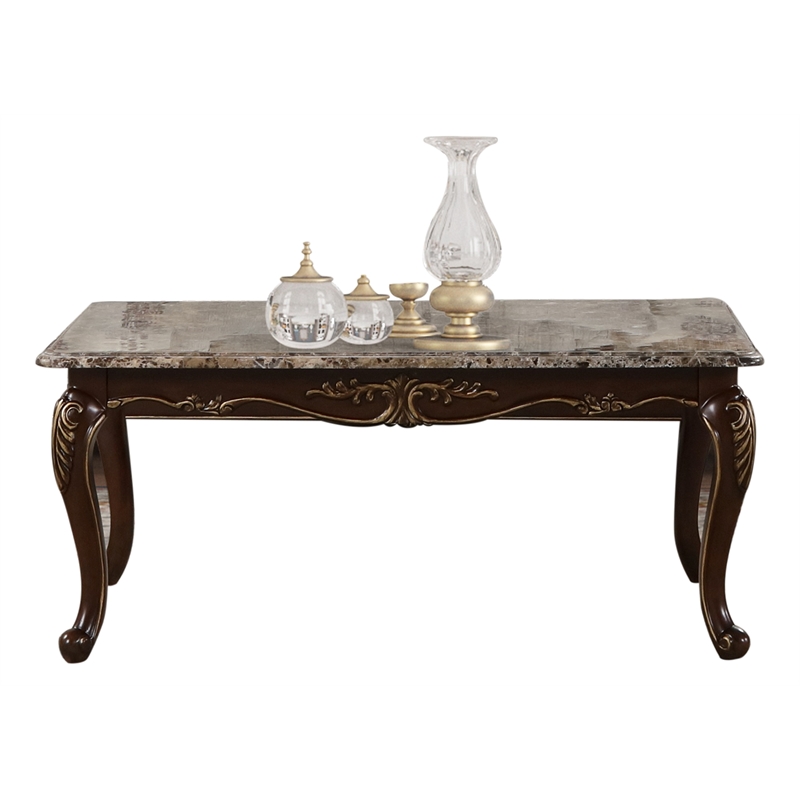 Gloria Traditional Style 5PC Living Room Set Made with wood in Ivory
