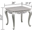 Melrose Traditional Style 5PC Living Room Set Made with Wood in Silver