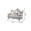 Melrose Traditional Style 5PC Living Room Set Made with Wood in Silver