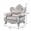 Melrose Traditional Style 5PC Living Room Set Made with Wood in Silver