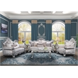 Melrose Traditional Style 5PC Living Room Set Made with Wood in Silver
