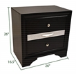 Matrix Traditional Style Full 4 PC Storage Bedroom Set made with Wood  in Black