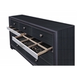 Matrix Traditional Style Full 4 PC Storage Bedroom Set made with Wood  in Black