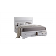 Matrix Traditional Style Full 4 PC Storage Bedroom Set made with Wood  in White