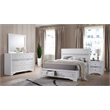 Matrix Traditional Style Full 4 PC Storage Bedroom Set made with Wood  in White