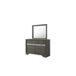 Matrix Traditional Style Full 5 PC Storage Bedroom Set made with Wood in Gray