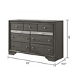 Matrix Traditional Style Full 5 PC Storage Bedroom Set made with Wood in Gray