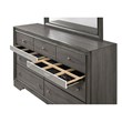 Matrix Traditional Style Full 5 PC Storage Bedroom Set made with Wood in Gray
