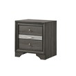 Matrix Traditional Style Full 5 PC Storage Bedroom Set made with Wood in Gray