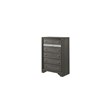Matrix Traditional Style Full 5 PC Storage Bedroom Set made with Wood in Gray