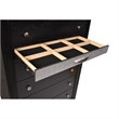 Matrix Traditional Style Full 5 PC Storage Bedroom Set made with Wood in Black