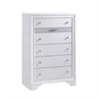 Matrix Traditional Style Full 5 PC Storage Bedroom Set made with Wood in White