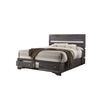 Matrix Traditional Style Full Size Storage Bed made with Wood in Gray