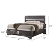 Matrix Traditional Style Full Size Storage Bed made with Wood in Gray