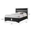 Matrix Traditional Style Full Size Storage Bed made with Wood in Black
