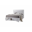 Matrix Traditional Style Full Size Storage Bed made with Wood in White