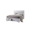 Matrix Traditional Style Full Size Storage Bed made with Wood in White