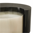 Ying Yang Modern Iron Sheet Frame Round Coffee Table in Black and Silver