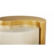 Ying Yang Modern Iron Sheet Frame Round Coffee Table in Gold and Silver