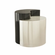 Ying Yang Modern Style End Table Made with Iron Sheet Frame in Black & Silver