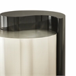 Ying Yang Modern Style End Table Made with Iron Sheet Frame in Black & Silver