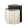 Ying Yang Modern Style End Table Made with Iron Sheet Frame in Black & Silver