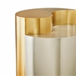 Ying Yang Modern Style End Table Made with Iron Sheet Frame in Gold & Silver