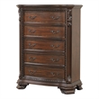 Vintage Traditional Style 5-Drawer Chest Made With Wood in Walnut