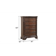 Vintage Traditional Style 5-Drawer Chest Made With Wood in Walnut