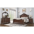 Vintage Traditional Style Queen 4PC Bedroom Set Made With Wood in Walnut