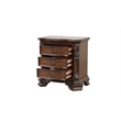 Vintage Traditional Style 3-Drawer Nightstand Made With Wood in Walnut