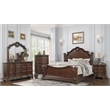 Vintage Traditional Style 3-Drawer Nightstand Made With Wood in Walnut