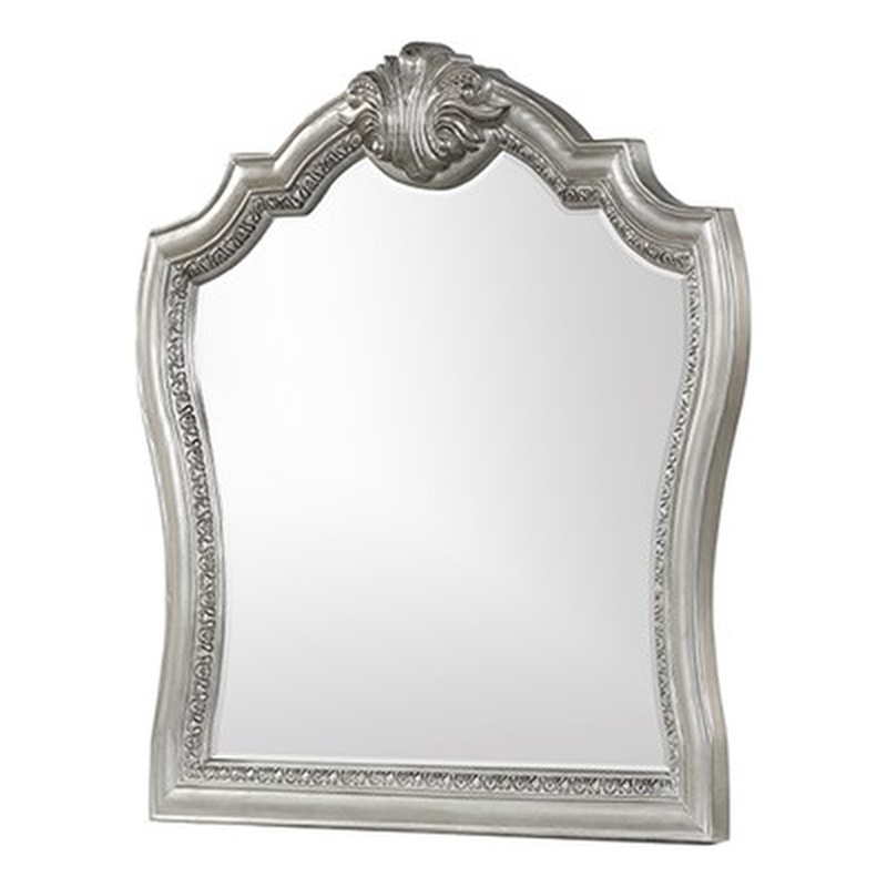 Destiny Traditional Style Designed Mirror Made With Wood in Silver color