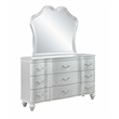 Landmark Traditional Style  9-Drawer Desser Made With Wood in Silver