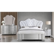 Landmark Traditional Style 3-Drawer Nightstand Made With Wood in Silver color