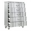 Landmark Traditional Style 5-Drawer Chest Made With Wood in Silver color