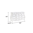 Opulence Traditional Style  9-Drawer Desser Made With Wood in Pearl White