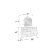 Opulence Traditional Style  9-Drawer Desser Made With Wood in Pearl White