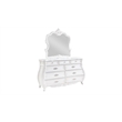 Opulence Traditional Style Mirror Made With Wood in Pearl White