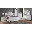 Opulence Traditional Style Mirror Made With Wood in Pearl White