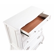 Opulence Traditional Style 5-Drawer Chest Made With Wood in Pearl White