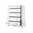 Opulence Traditional Style 5-Drawer Chest Made With Wood in Pearl White