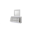 Glam Modern Style 6-Drawer Dresser Made With Wood & inbuilt LED in White color