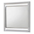Glam Modern Style Mirror Made With Wood & & inbuilt LED in White Color