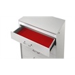 Glam Modern Style 5-Drawer Chest Made With Wood & inbuilt LED in White Color