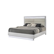 Glam Modern Style Upholstered LED Queen 5PC Bedroom Set Made With Wood in White
