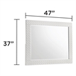 Blanca Modern Style Mirror Made With Wood & Glass in White Color